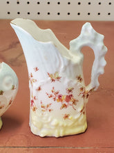 Antique Hand Painted Filigree Porcelain Creamer & Sugar