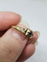 Antique 10k Yellow Gold Art Deco Diamond Ring Missing Stones