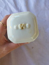 Vintage White Porcelain Colorful Flower Sugar Bowl & Filigree Nutmeg Jar & Lids
