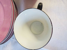 Antique Pink Lusterware Iridescent R W Bavaria Mixed Partial Tea/Dish Set