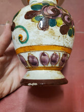 Vintage Italy Handmade Hand Painted Colorful Flower Vase
