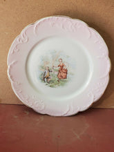 Antique Rosenthal China RC Louis XIV Colonial Couple Pink Gold Trim Dinner Plate