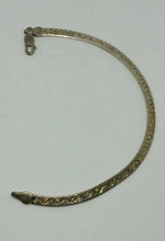 Vintage Sterling Silver 925 Herringbone Textured Bracelet. Made in Italy