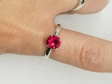 0.10ct Pigeon Blood Ruby Handmade Sterling Silver Ring