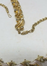 Vintage Thermoset Flowers & AB Rhinestone Necklace and Crown Trifari Bracelet