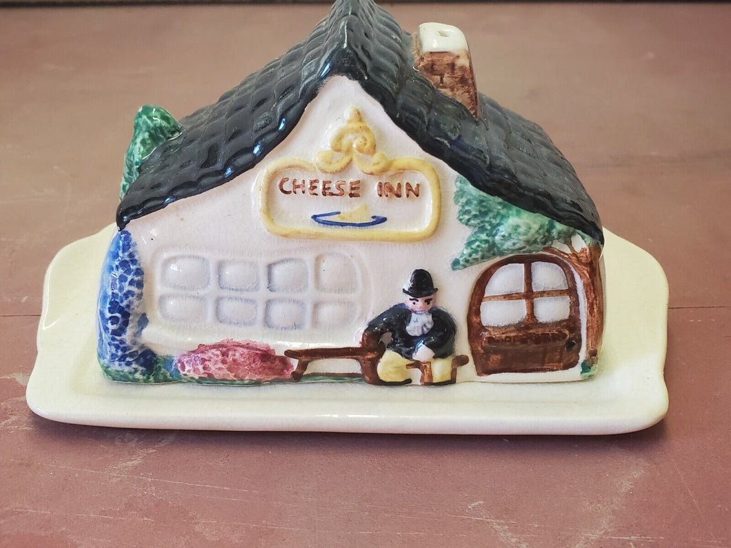 Victorian Cheese Keeper Hand Painted