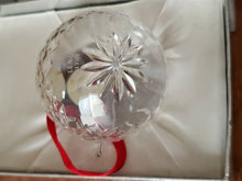 Vintage Lenox Deep Cut Crystal First Annual Christmas Ornament In Original Box