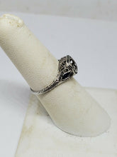 Antique Art Deco 18k White Gold Diamond And Sapphire Filigree Ring Setting Only