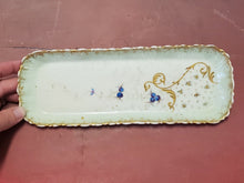 Antique Limoges France Porcelain Hand Painted Blueberry & Flowers Gold Filigree