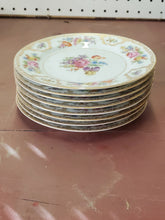 Vintage Noritake China Dresleigh #3935 8 Bread & Butter Plates Gold Trim Flower