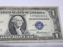Mis-cut 1935 F Blue Seal Silver Certificate $1 Dollar Bill Circluated S07665803I