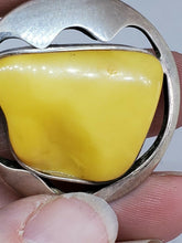 Sterling Silver Handmade Yellow Jasper Abstract Modernist Pendant