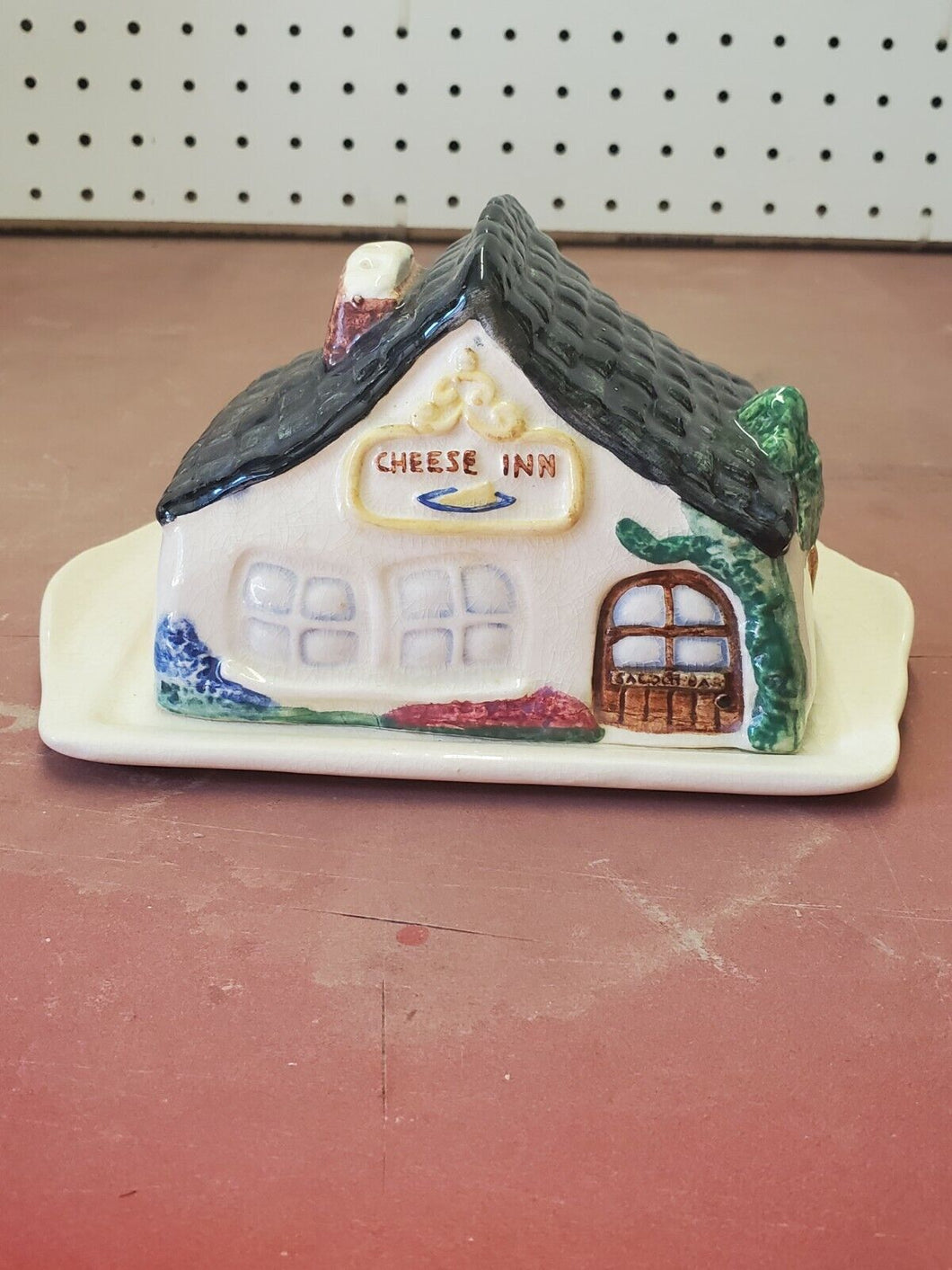 Victorian Cheese Keeper Hand Painted