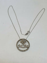 Sterling Silver Diamond "MOM" Butterfly Circle Necklace