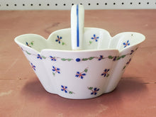 Antique Haviland Limoges France Blue Flower White Porcelain Basket
