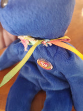 Vintage 1998 Ty Beanie Babies Blue Clubby Bear With Tag Errors Rare