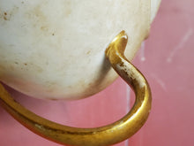 Antique Limoges France White Porcelain Sugar Bowl Gold Trim Letter "R" Initial