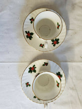 Vintage Royal Dover Christmas Mistletoe Fine Bone China Cup & Saucer