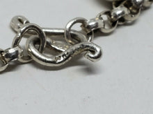 Vintage Sterling Silver Puffy Heart Ball Bead Chain Charm Bracelet 6 3/4"