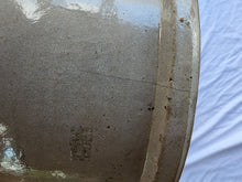 Antique Primitive Large Salt Glazed Tan Stoneware Apple Butter Crock Or Planter