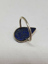 Sterling Silver Handmade Lapis Lazuli Teardrop Ring Size 6