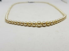 Vintage 1960's Sterling Silver Graduated Faux Pearl Single Strand Necklace