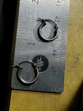Pair Of Sterling Silver Hinged Post Hoop Earrings