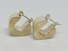 Sterling Silver Thick Triangular Pierced Earrings