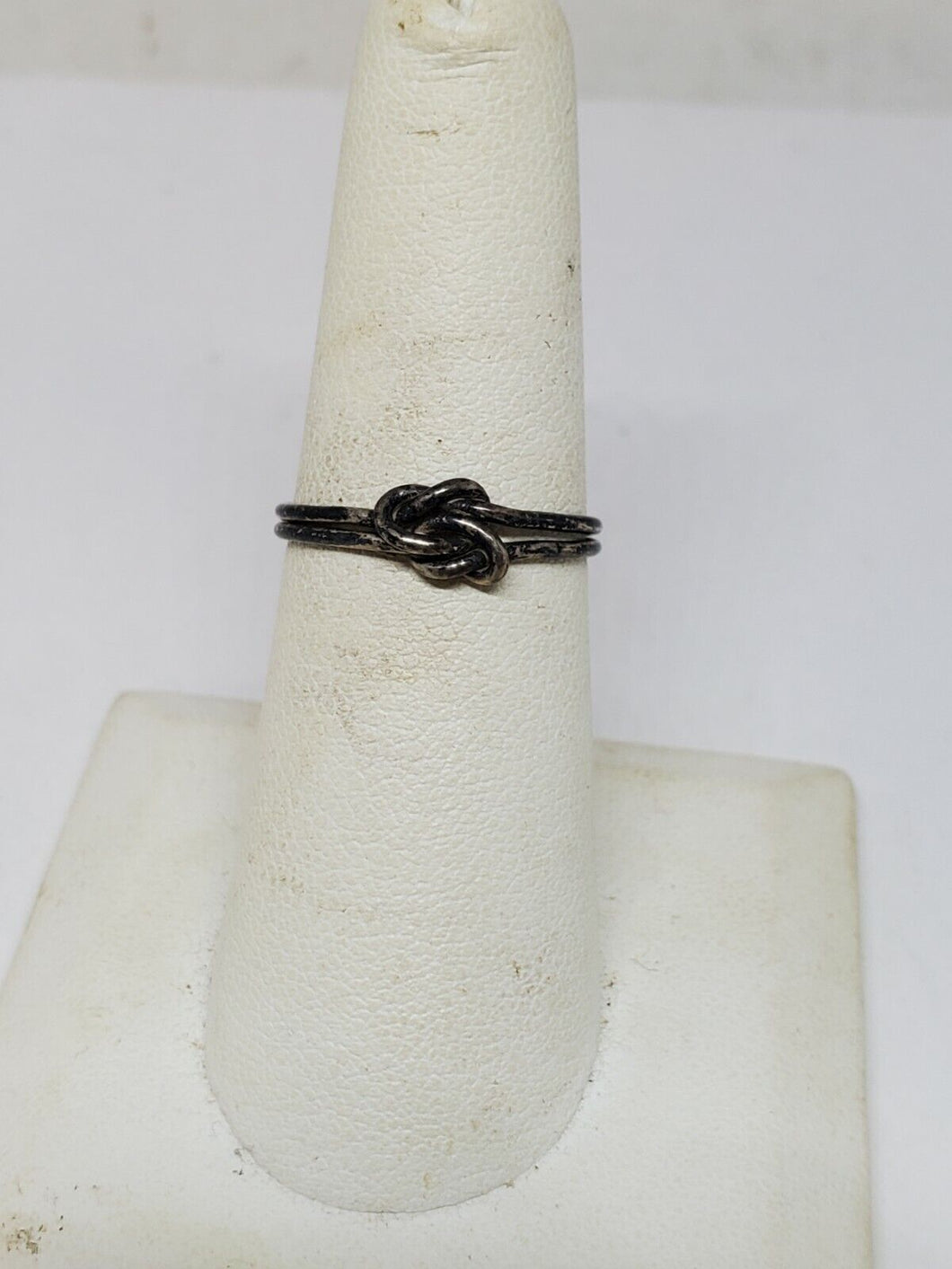 Vintage Sterling Silver Handmade Double Band Wire Knot Ring  Size 6.25