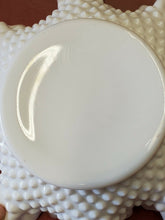 Vintage Fenton White Milk Glass Hobnail Ruffled Flower Shallow Bowl