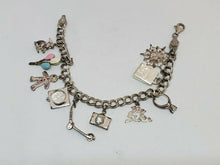 Vintage Sterling Silver Mother's Charm Bracelet 10 Charms Children Theme 7.25"