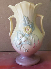 Vintage Hull Art Pottery USA Pink And Yellow Floral Vase W-13-9 1/2