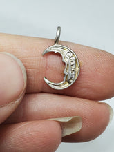 Sterling Silver Crescent Moon Face Charm