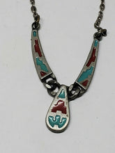 Lot of 3 Vintage Southwest Silver Tone Native American Style Necklaces