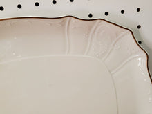 Baum Bros Formalities Ivory Bohemian Porcelain Serving Platter & Veggie Bowl