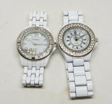 S♡phie & BONGO Set of 2 White Enamel Crystal Watches Need Batteries