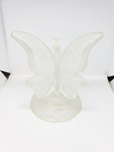 Vintage Fenton Frosted Butterfly Figurine Signed 4 1/2"