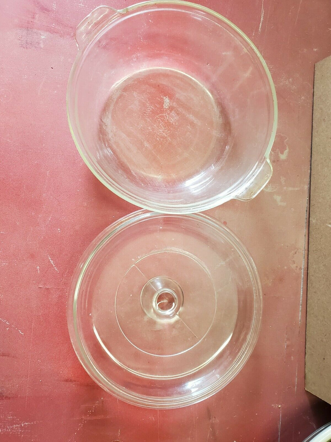 Vintage Pyrex Clear Glass 1 Quart Covered Casserole Dish 023-623-B
