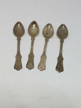 Antique Set Of 4 Sterling Silver 925 Salts Spoons