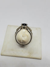 Vintage Sterling Silver Judith Jack Smoky Quartz Marcasite Ring Size 7