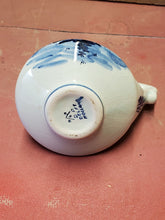 Vintage DP Delft Holland Blue & White Windmill Fern Leaf Porcelain Creamer