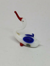 Vintage White Hand Blown Glass Duck Figurine Made In Japan