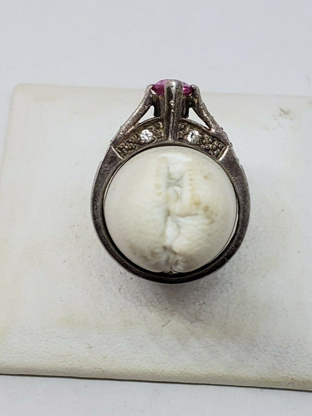 Vtg Sterling Retired Avon Petite Tulip Wrap Ring Sz 5.75 Adjustable Marked  Spain