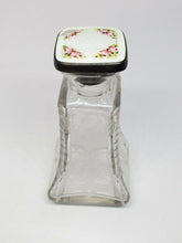 Antique Hawkes Cut Etched Crystal Perfume Bottle Guilloche Rose Sterling Stopper