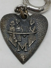 Vintage Morgans Sterling Silver Heart Charm "M"