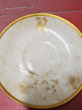 Antique Porcelain RMS Bavaria Turin Bavaria Initial "R" Saucers Gold Trim
