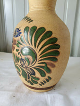 Vintage Mexican Signed Tonala Jal Hand Painted Bird Stoneware Vase