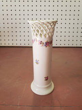 Antique Royal Crown Germany Porcelain Flower Design Pierced Lace/lattice Vase