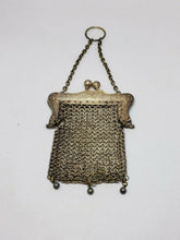 Antique Victorian Framed German Silver Chainmaille Mesh Purse