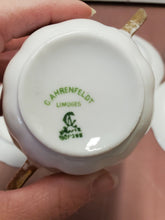 Antique C. Ahrenfeldt Limoges France Depose Porcelain Soup Cup And 3 Saucers